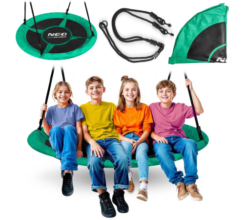 Гойдалка Neo-Sport Swingo Гніздо Лелеки 120 см, зелена