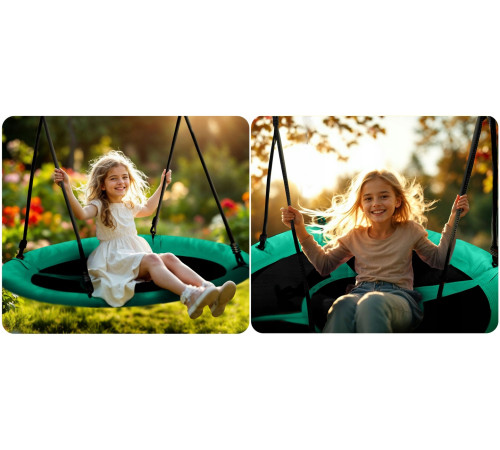 Гойдалка Neo-Sport Swingo Гніздо Лелеки 120 см, зелена