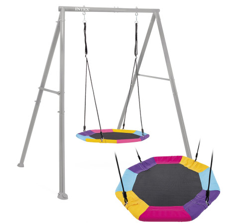 Гойдалка Intex 44112 Гніздо лелеки 102 см, різнокольорова