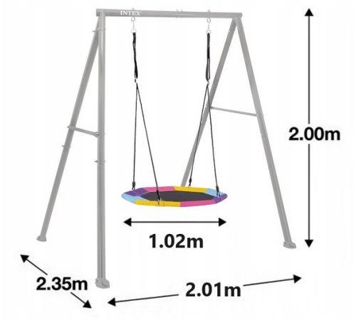 Гойдалка Intex 44112 Гніздо лелеки 102 см, різнокольорова