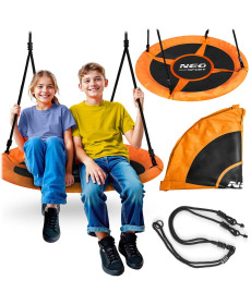 Гойдалка-гніздо Neo-Sport Swingo 100 см, чорно-помаранчева