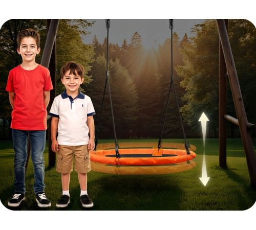 Гойдалка-гніздо Neo-Sport Swingo 100 см, чорно-помаранчева