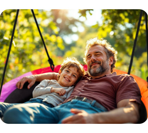 Гойдалка-гніздо Neo-Sport Swingo 100 см, різнокольорова