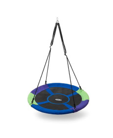 Гойдалка-гніздо кругла NB5032 ŚR.110 CM NILS CAMP - зелено-синя 