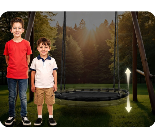 Гойдалка Neo-Sport Swingo Гніздо лелеки 110 см, чорна