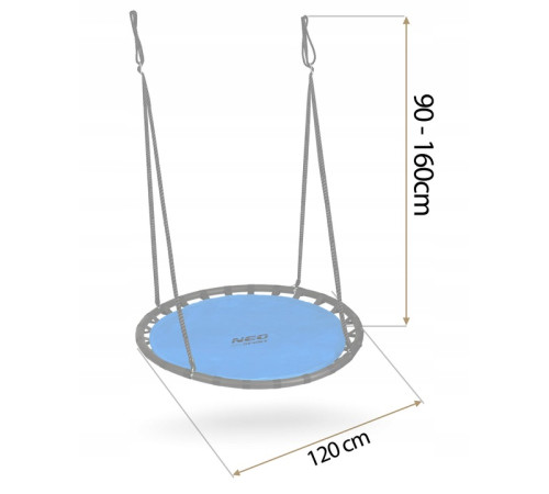 Гойдалка Neo-Sport Гніздо лелеки Swingo 120 см, синя