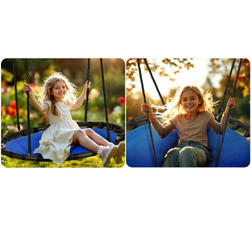 Гойдалка Neo-Sport Гніздо лелеки Swingo 120 см, синя