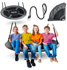 Гойдалка Neo-Sport Swingo Гніздо лелеки 120 см, чорно-сіра