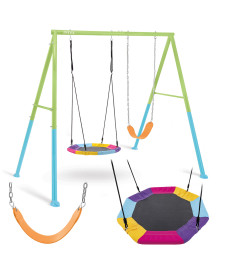 Гойдалка Intex 44125 Гніздо лелеки, 235 x 254 x 200 см - зелено-синя