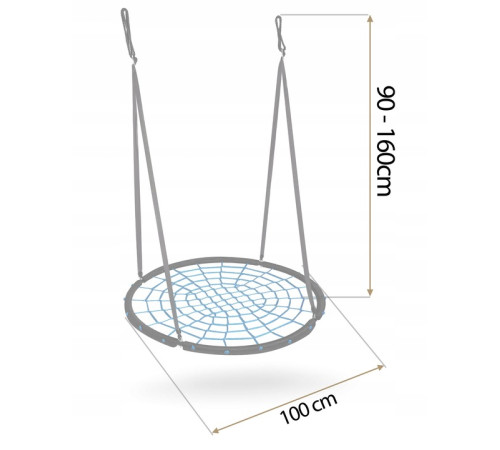 Гойдалка Neo-Sport NS-104 Гніздо лелеки 100 см, блакитний