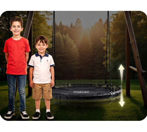 Гойдалка Neo-Sport NS-103 Гніздо лелеки 120 см, чорна