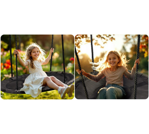 Гойдалка Neo-Sport NS-103 Гніздо лелеки 120 см, чорна