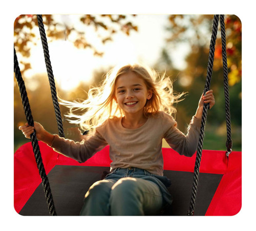 Huśtawka bocianie gniazdo prostokątna Neo-Sport Swingo 110 x 70 cm