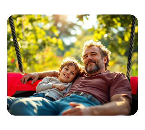 Huśtawka bocianie gniazdo prostokątna Neo-Sport Swingo 110 x 70 cm