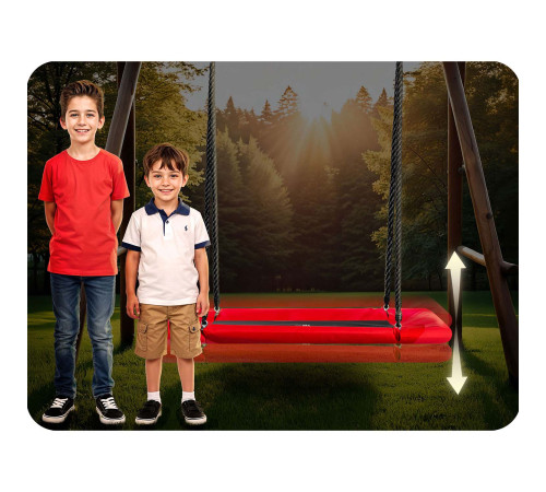 Huśtawka bocianie gniazdo prostokątna Neo-Sport Swingo 110 x 70 cm