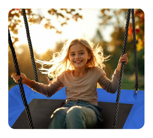 Huśtawka bocianie gniazdo prostokątna Neo-Sport Swingo 110 x 70 cm