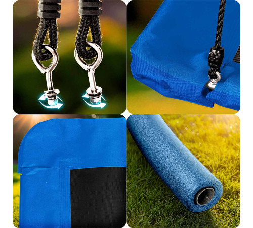 Huśtawka bocianie gniazdo prostokątna Neo-Sport Swingo 110 x 70 cm