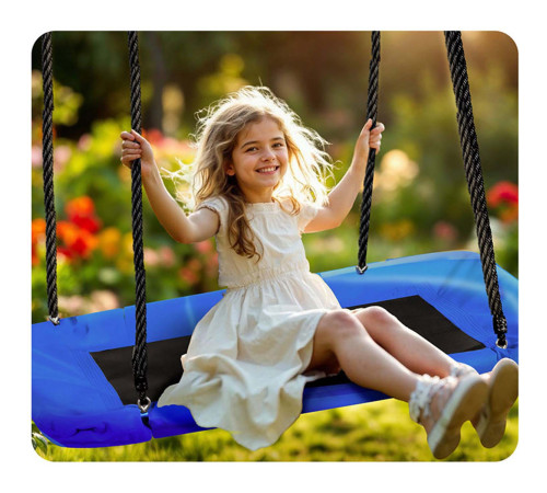 Huśtawka bocianie gniazdo prostokątna Neo-Sport Swingo 110 x 70 cm