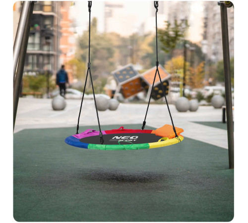 Huśtawka bocianie gniazdo Swingo XXL wielokolorowa 120 cm