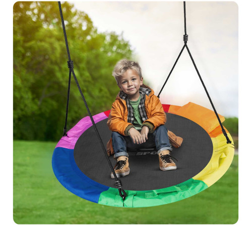 Huśtawka bocianie gniazdo Swingo XXL wielokolorowa 120 cm