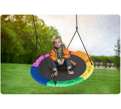 Гойдалка-гніздо Neo-Sport Swingo XXL 120 см, різнокольорова