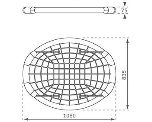 Качели гнездо Elips WCG 108 х 83 см Black RED