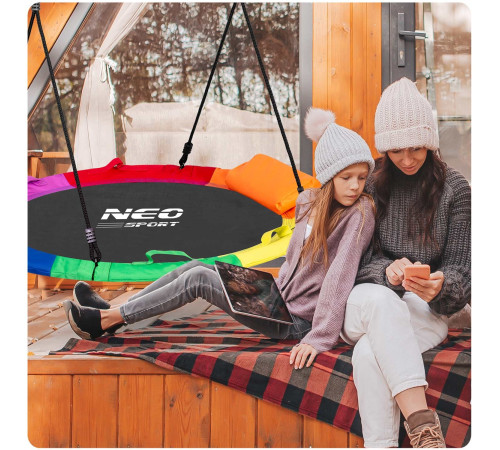 Гойдалка Neo-Sport Лелече гніздо Swingo XXL 110 см - різнокольорова