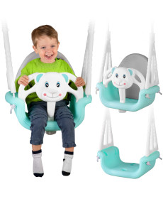 Гойдалка 3-в-1 Ведмежа Ricokids, 130 х 162 см - бірюзова