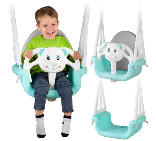 Гойдалка 3-в-1 Ведмежа Ricokids, 130 х 162 см - бірюзова Гойдалка 3-в-1 Ведмежа Ricokids, 130 х 162 см - бірюзова