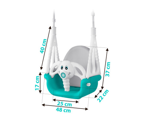 Гойдалка 3-в-1 Слоник Ricokids бірюзова