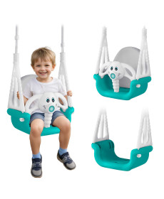 Гойдалка 3-в-1 Слоник Ricokids, 130 х 162 см - бірюзово-біла