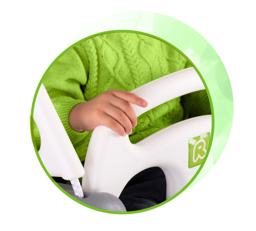 Гойдалка одномісна 3-в-1 Ricokids 130 х 162 см - сіро-зелена