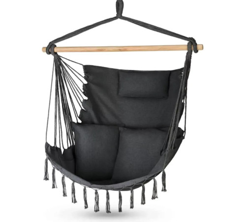 Бразильське крісло-гамак Outtec Boho Sois XXL, графітовий Бразильське крісло-гамак Outtec Boho Sois XXL, графітовий