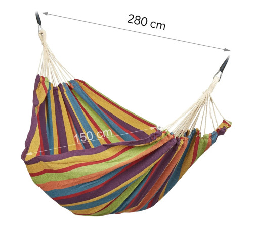 Гамак двомісний Jumi Garden 280 х 150 см - різнокольоровий + чохол
