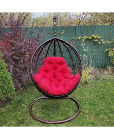 Крісло‑кокон підвісне GreenGard Наомі 101, коричнево-червоне