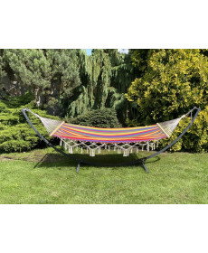 Гамак домісний з планкою WCG BALI 200 х 150 см червоно-жовтий