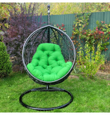 Крісло‑кокон підвісне GreenGard Графіт, зелене