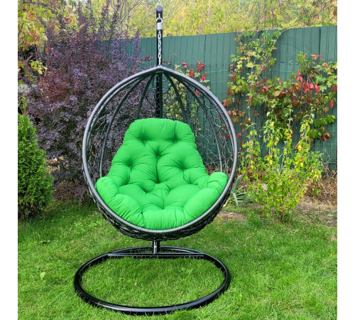 Крісло‑кокон підвісне GreenGard Графіт, зелене