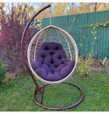 Крісло‑кокон підвісне GreenGard Наомі, фіолетове