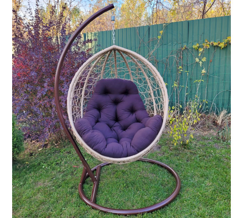 Крісло‑кокон підвісне GreenGard Наомі, фіолетове