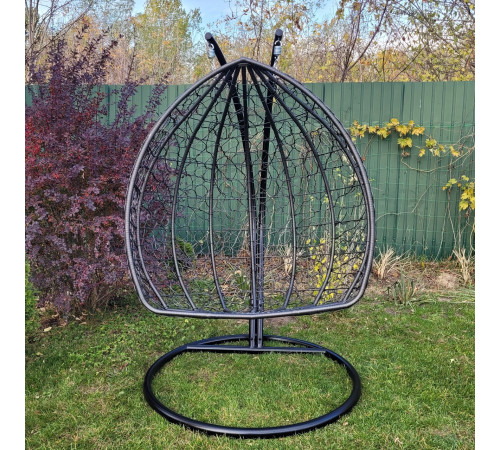 Крісло‑кокон підвісне GreenGard Графіт, синє