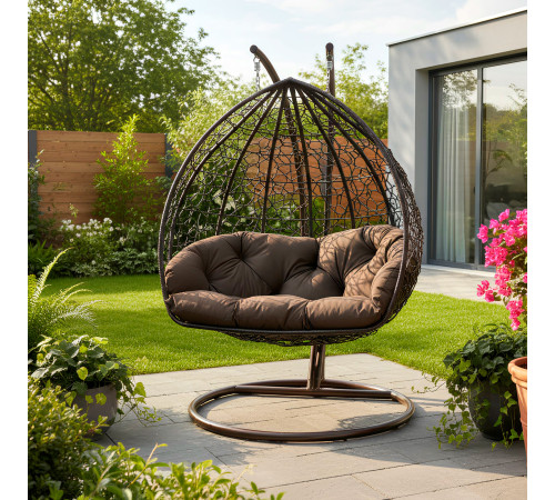 Крісло‑кокон підвісне GreenGard Венге, коричневе