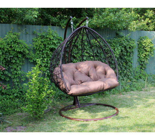 Крісло‑кокон підвісне GreenGard Венге, коричневе