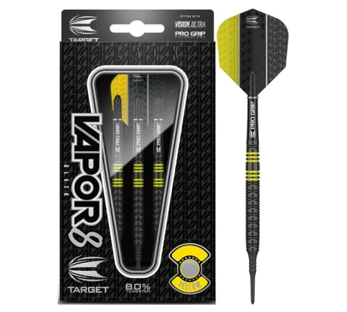 Вольфрамові дротики Target Vapor8 Black Yellow 80% 3 шт.