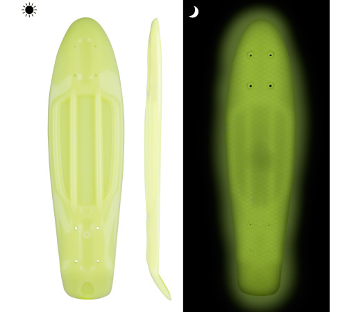 Колода освітлена для Penny Board WORKER Solosy 22.5*6” - жовтий Колода освітлена для Penny Board WORKER Solosy 22.5*6” - жовтий