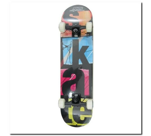 Скейтборд CR3108SA SKATE NILS EXTREME - чорний з барвистими вставками Скейтборд CR3108SA SKATE NILS EXTREME - чорний з барвистими вставками