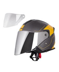 Шолом мотоциклетний W-TEC V586 Urbaztec розмір XS 53-54 см, жовто-сірий