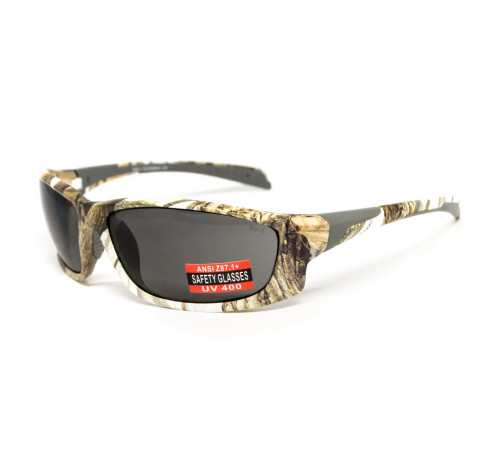 Окуляри захисні Global Vision Hercules-5 White Camo, сірі