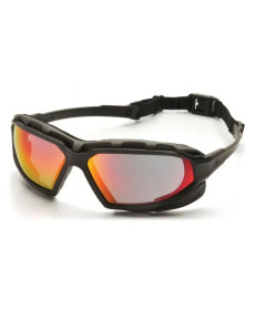 Окуляри захисні з ущільнювачем Pyramex Highlander-PLUS Anti-Fog, червоні