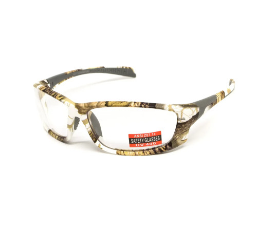 Окуляри захисні Global Vision Hercules-5 White Camo, прозорі